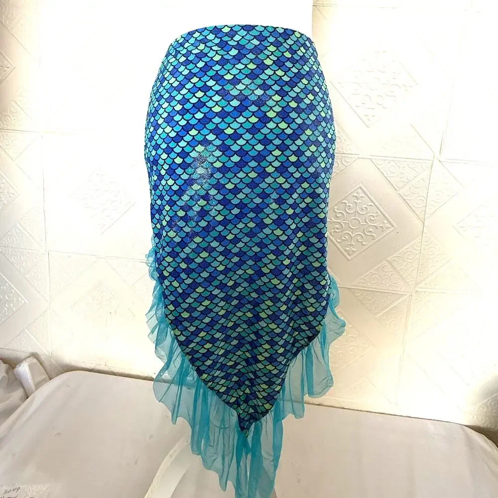 SKU3049 Wonder Nation Girls' Blue & Teal Scale Mermaid Costume Skirt Size 2XL 18
